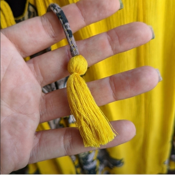 Free People M Paint The Sun Slip Yellow Mini Dress - Picture 15 of 16